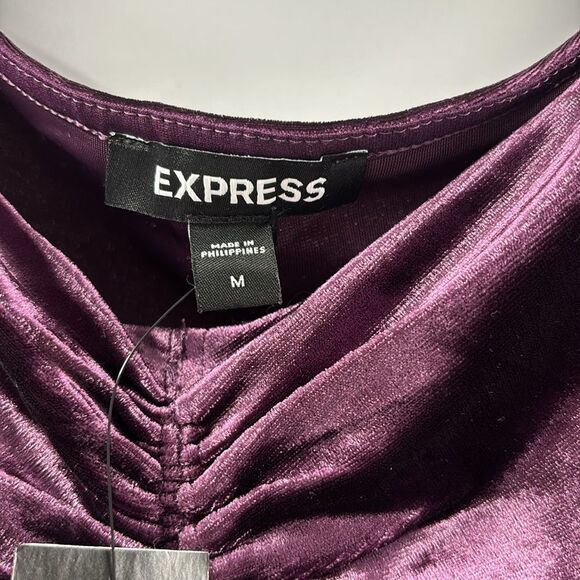 Express Purple Long Sleeve Top Medium New - Picture 5 of 12
